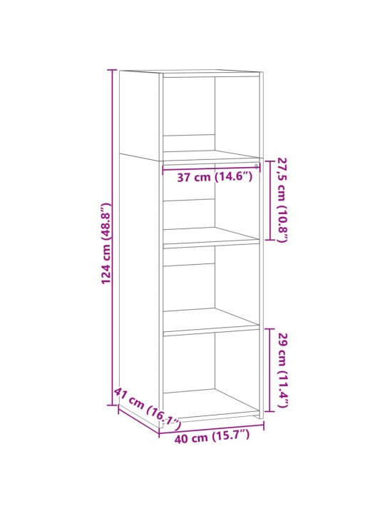 Skříň highboard dub sonoma 40 x 41 x 124 cm kompozitní dřevo