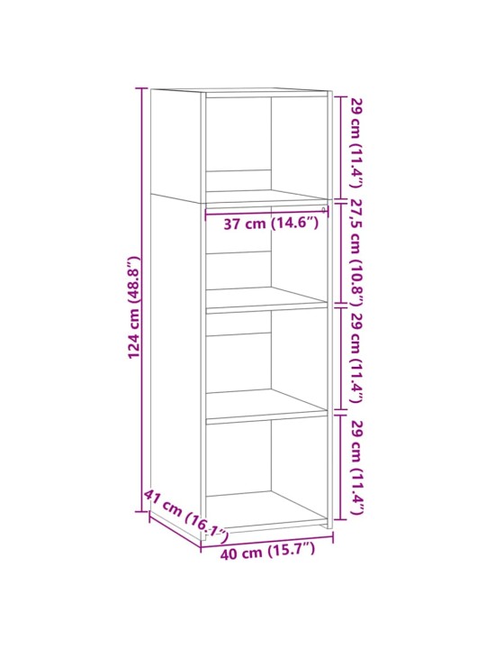 Skříň highboard šedá sonoma 40 x 41 x 124 cm kompozitní dřevo