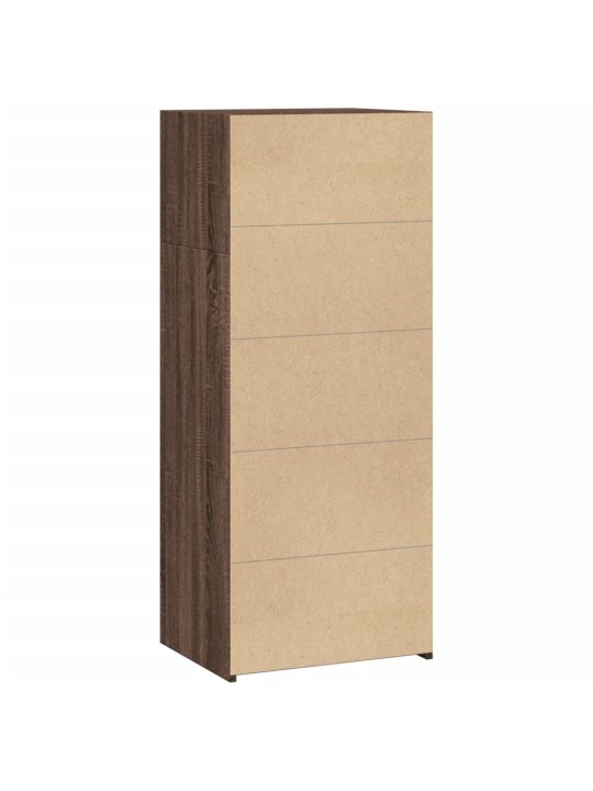 Skříň highboard hnědý dub 50 x 41 x 124 cm kompozitní dřevo