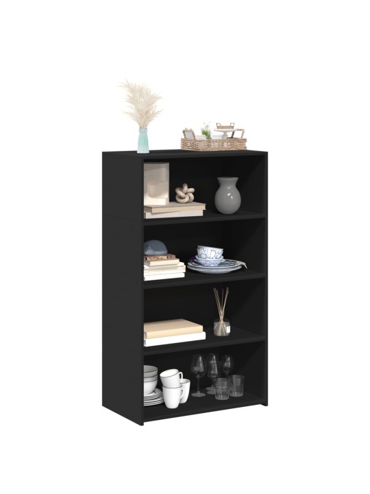 Skříň highboard černá 70 x 41 x 124 cm kompozitní dřevo