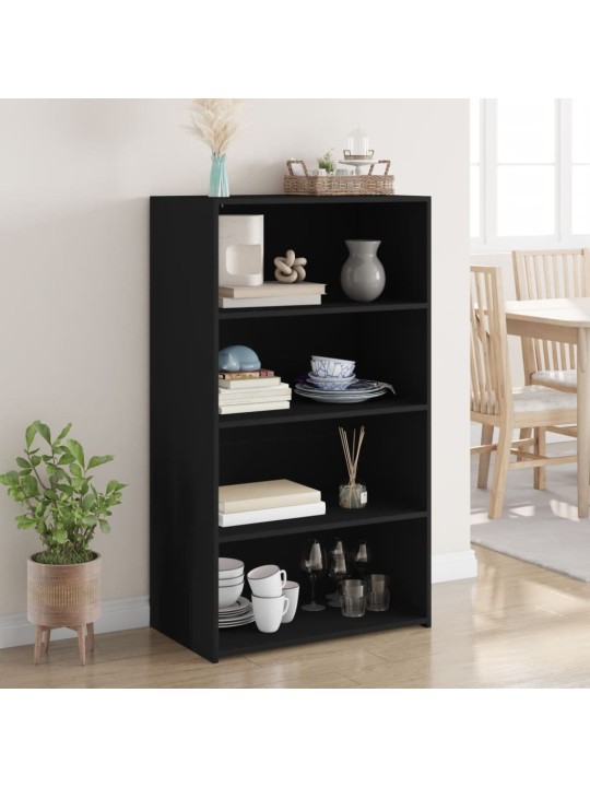 Skříň highboard černá 70 x 41 x 124 cm kompozitní dřevo
