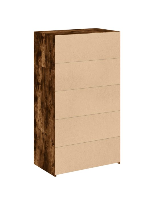 Skříň highboard kouřový dub 70 x 41 x 124 cm kompozitní dřevo