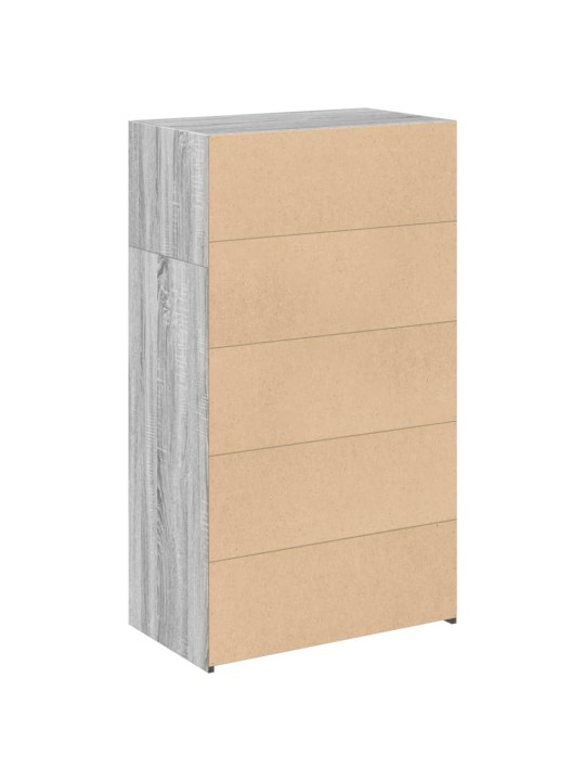 Skříň highboard šedá sonoma 70 x 41 x 124 cm kompozitní dřevo