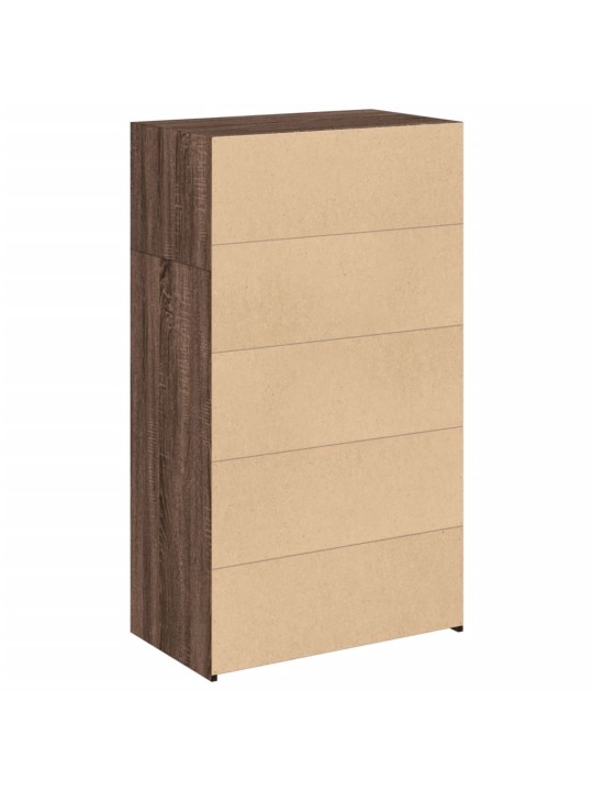 Skříň highboard hnědý dub 70 x 41 x 124 cm kompozitní dřevo