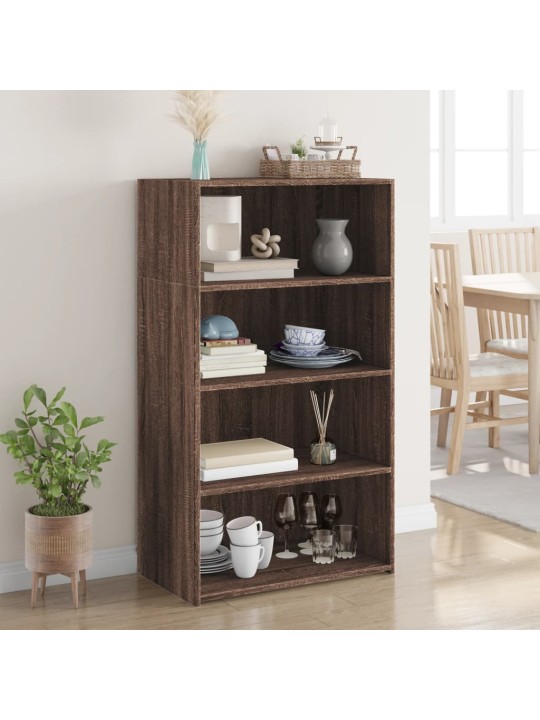 Skříň highboard hnědý dub 70 x 41 x 124 cm kompozitní dřevo