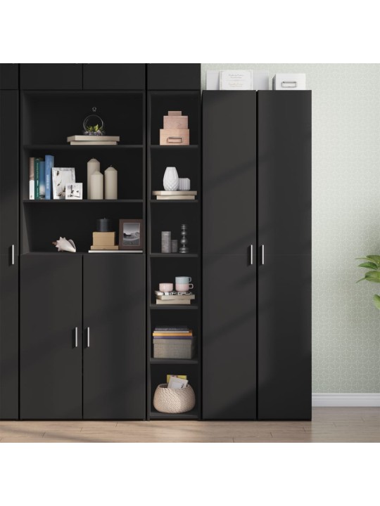 Skříň highboard černá 30 x 41 x 185 cm kompozitní dřevo