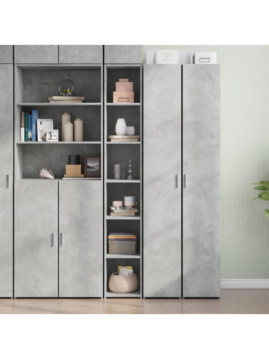 Skříň highboard betonově šedá 30 x 41 x 185 cm kompozitní dřevo