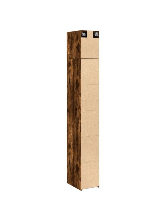 Úzká úložná skříňka kouřový dub 30x42,5x225 cm kompozitní dřevo