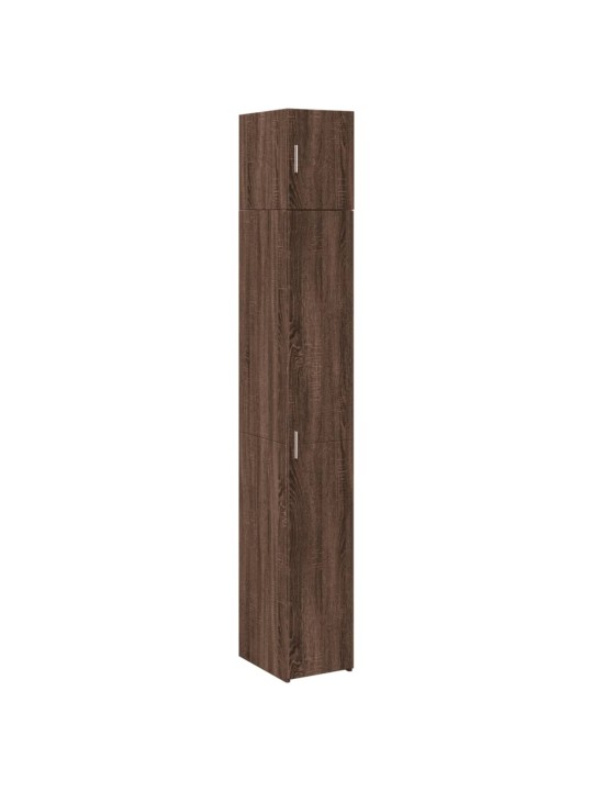 Úzká úložná skříňka hnědý dub 30x42,5x225 cm kompozitní dřevo