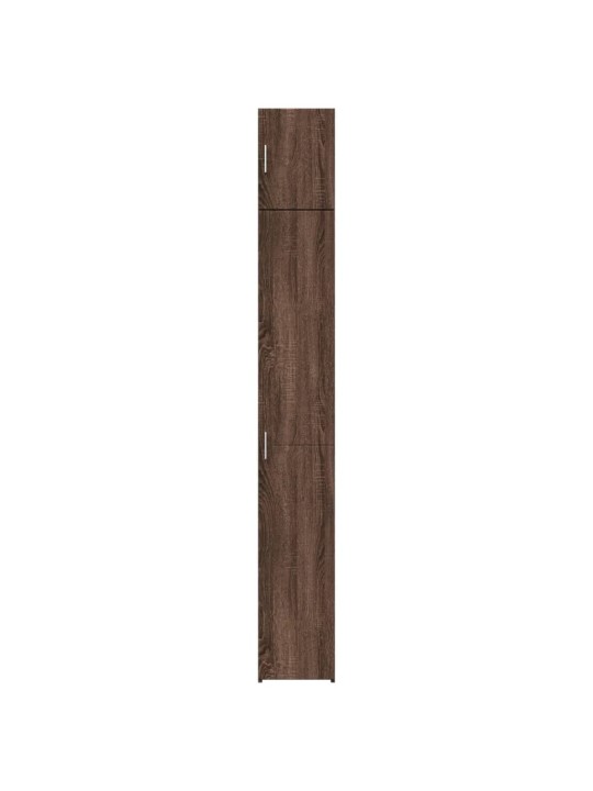 Úzká úložná skříňka hnědý dub 30x42,5x225 cm kompozitní dřevo