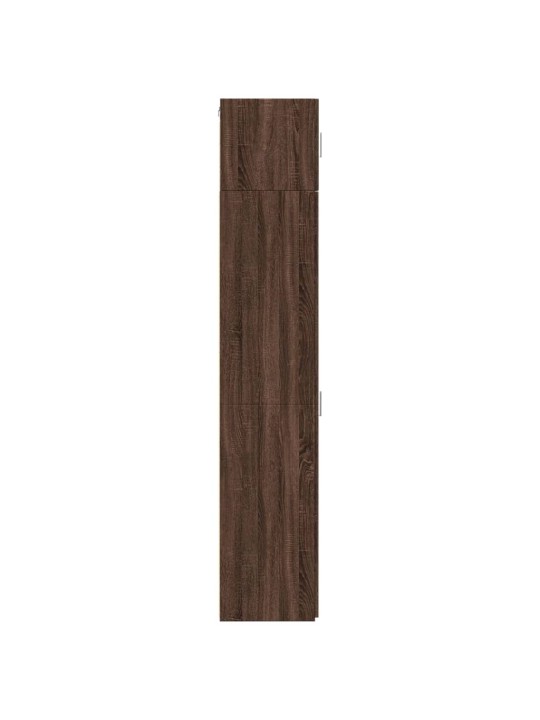 Úzká úložná skříňka hnědý dub 30x42,5x225 cm kompozitní dřevo