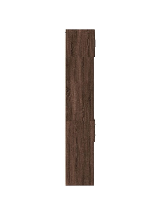 Úzká úložná skříňka hnědý dub 30x42,5x225 cm kompozitní dřevo