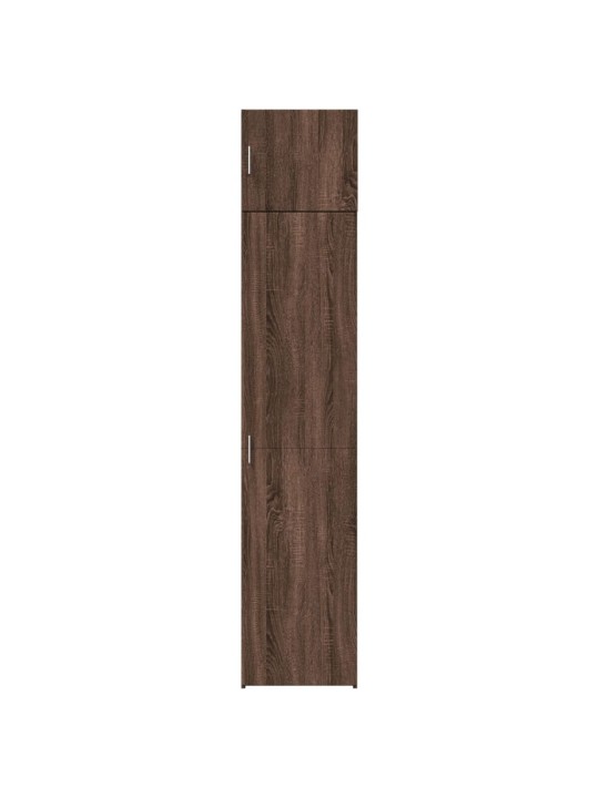 Úzká úložná skříňka hnědý dub 45x42,5x225 cm kompozitní dřevo