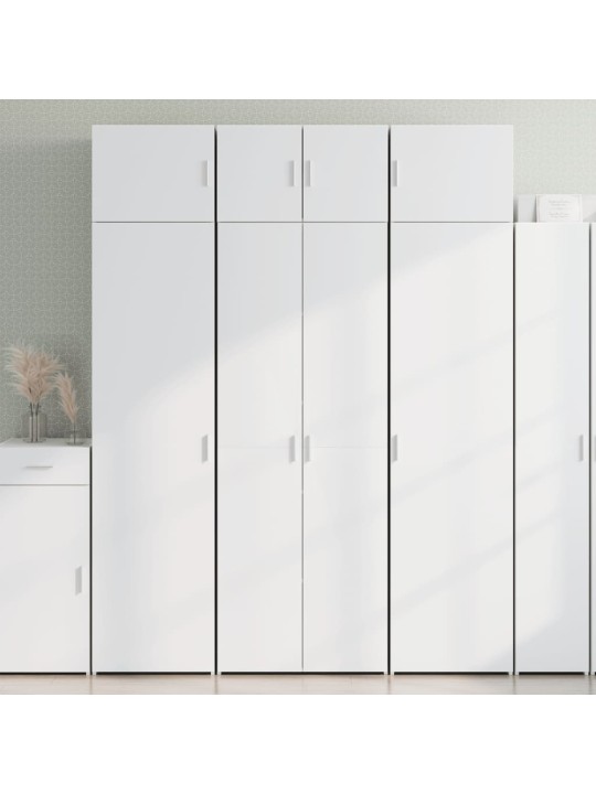 Úzká úložná bílá 70 x 42,5 x 225 cm kompozitní dřevo