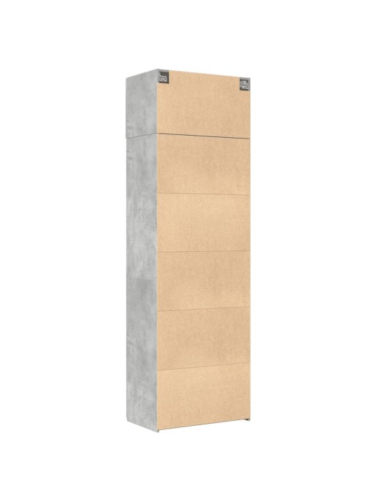 Úložná skříňka betonově šedá 70x42,5x225 cm kompozitní dřevo
