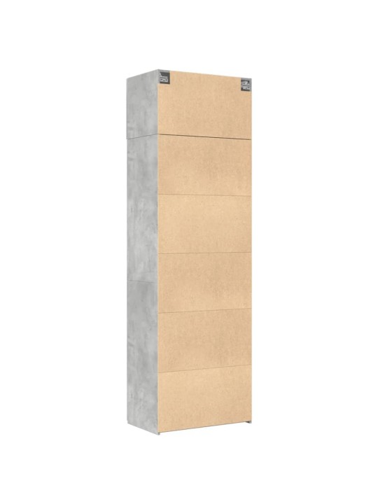 Úložná skříňka betonově šedá 70x42,5x225 cm kompozitní dřevo