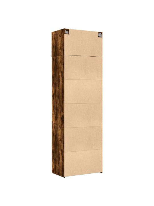 Úzká úložná kouřový dub 70x42,5x225 cm kompozitní dřevo