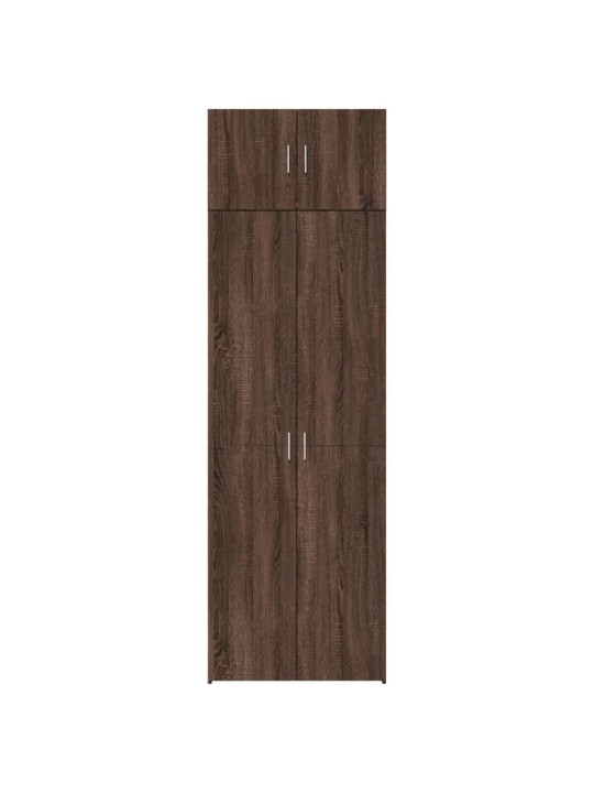 Úzká úložná hnědý dub 70x42,5x225 cm kompozitní dřevo