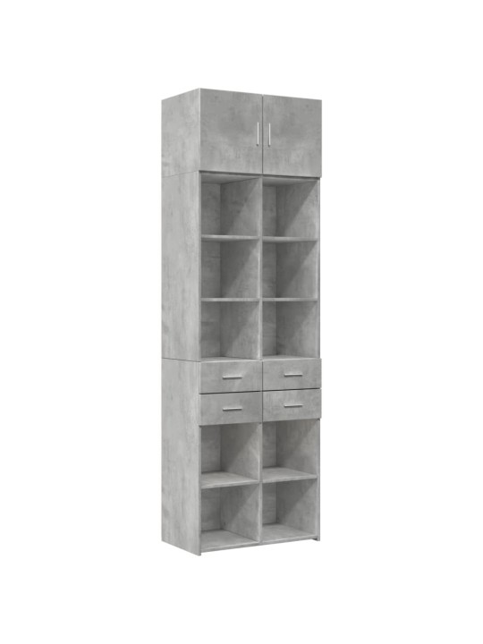 Úložná skříňka betonově šedá 70x42,5x225 cm kompozitní dřevo