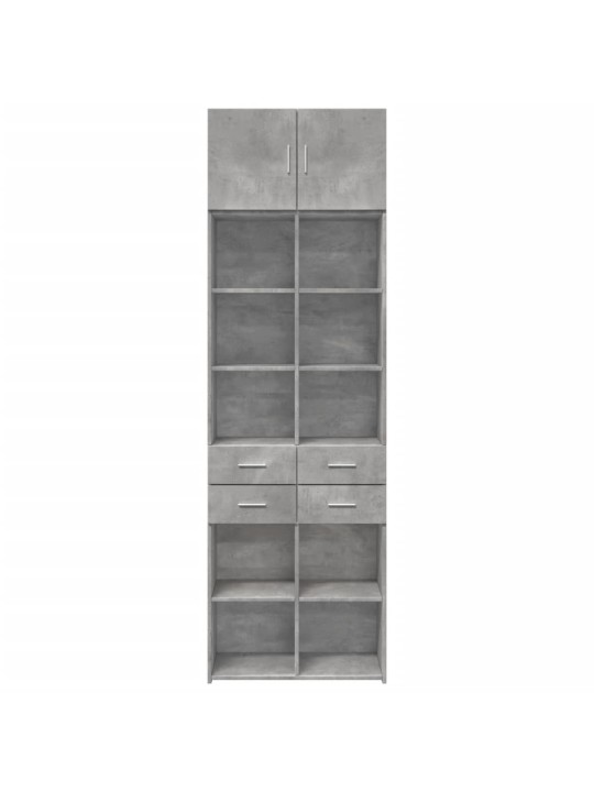 Úložná skříňka betonově šedá 70x42,5x225 cm kompozitní dřevo