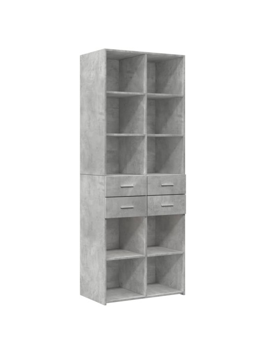 Úložná skříňka betonově šedá 70x42,5x225 cm kompozitní dřevo