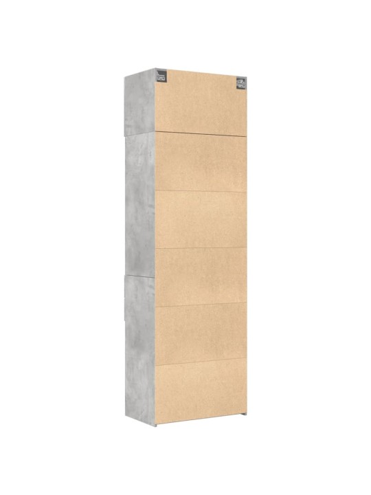 Úložná skříňka betonově šedá 70x42,5x225 cm kompozitní dřevo