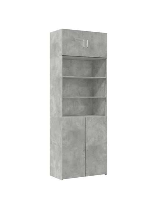 Úložná skříňka betonově šedá 80x42,5x225 cm kompozitní dřevo