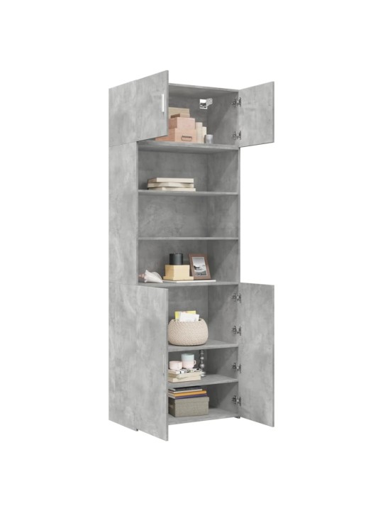 Úložná skříňka betonově šedá 80x42,5x225 cm kompozitní dřevo