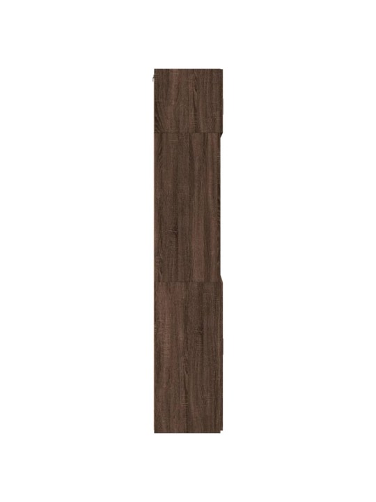 Úzká úložná hnědý dub 80x42,5x225 cm kompozitní dřevo