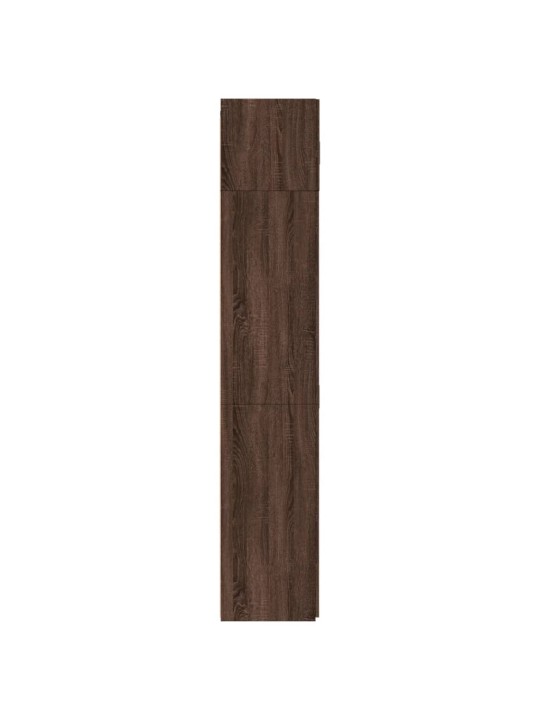 Úzká úložná hnědý dub 80x42,5x225 cm kompozitní dřevo