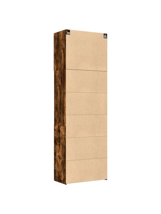 Skříň highboard kouřový dub 80 x 42,5 x 249 cm kompozitní dřevo
