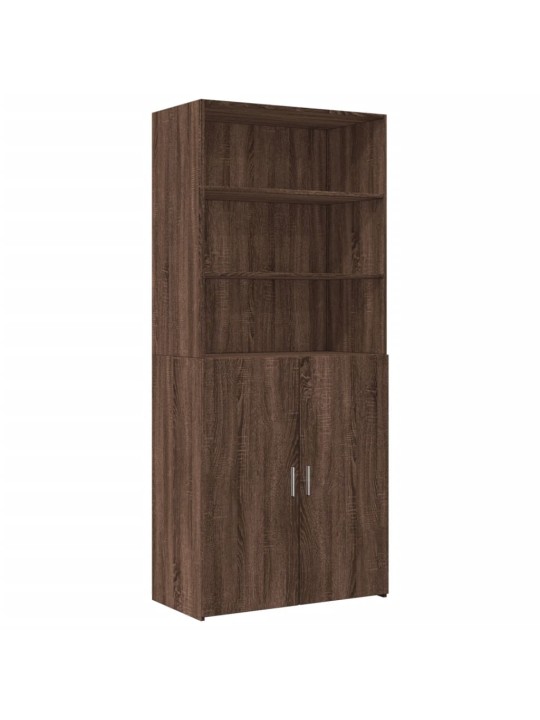 Skříň highboard hnědý dub 80 x 42,5 x 249 cm kompozitní dřevo
