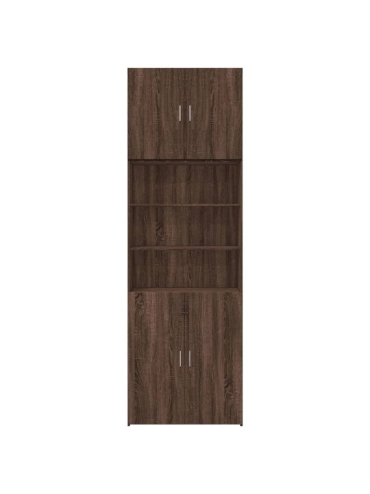 Skříň highboard hnědý dub 80 x 42,5 x 249 cm kompozitní dřevo