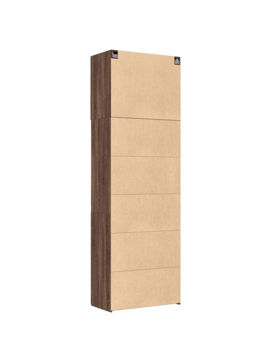 Skříň highboard hnědý dub 80 x 42,5 x 249 cm kompozitní dřevo