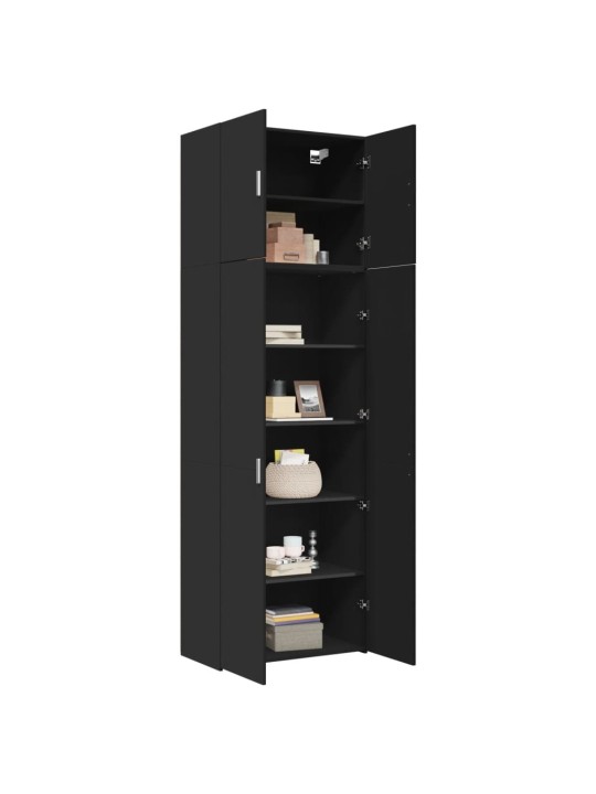Skříň highboard černá 80 x 42,5 x 249 cm kompozitní dřevo