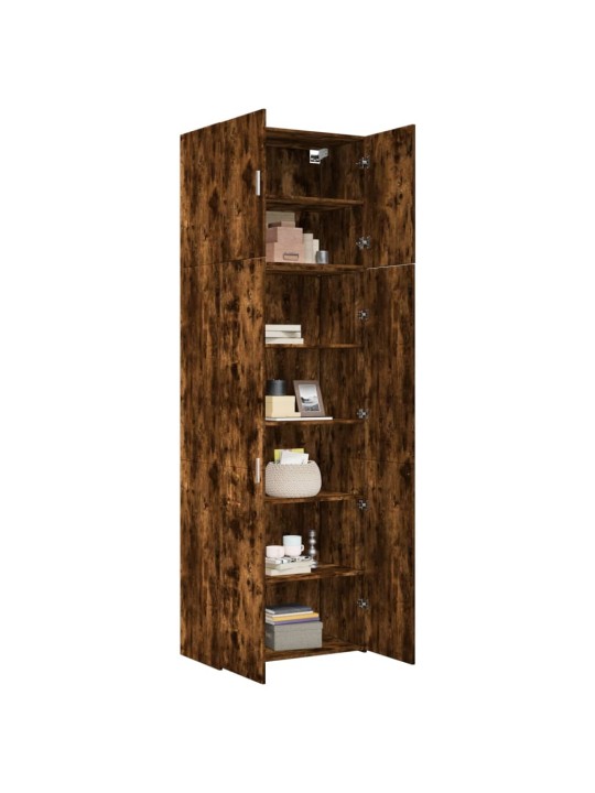 Skříň highboard kouřový dub 80 x 42,5 x 249 cm kompozitní dřevo