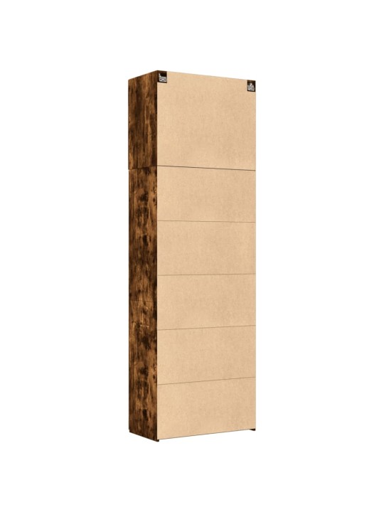 Skříň highboard kouřový dub 80 x 42,5 x 249 cm kompozitní dřevo