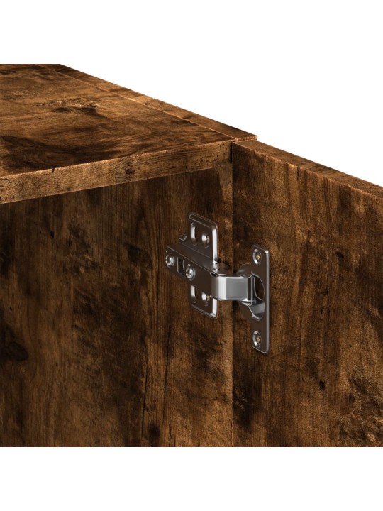 Skříň highboard kouřový dub 80 x 42,5 x 249 cm kompozitní dřevo