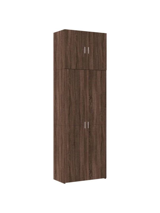 Skříň highboard hnědý dub 80 x 42,5 x 249 cm kompozitní dřevo