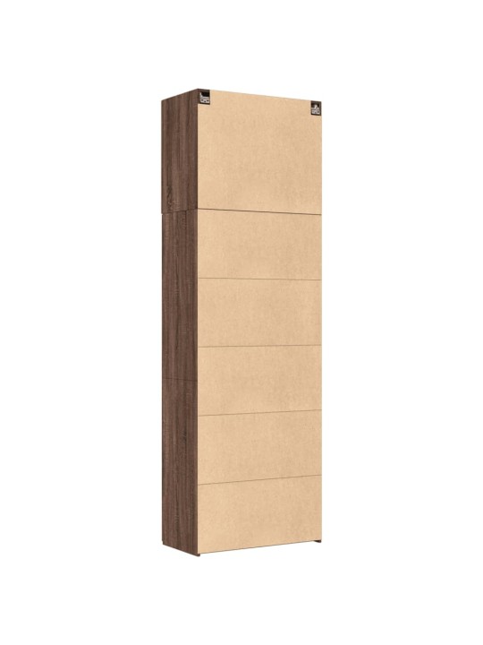 Skříň highboard hnědý dub 80 x 42,5 x 249 cm kompozitní dřevo