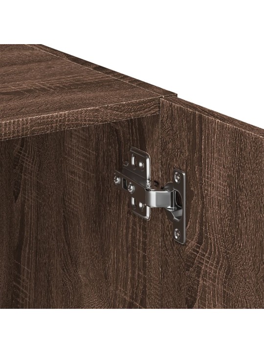 Skříň highboard hnědý dub 80 x 42,5 x 249 cm kompozitní dřevo
