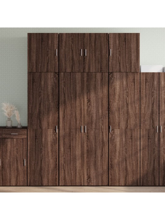 Skříň highboard hnědý dub 80 x 42,5 x 249 cm kompozitní dřevo