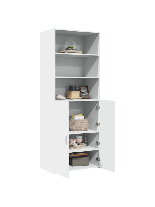 Skříň highboard bílá 70 x 42,5 x 185 cm kompozitní dřevo