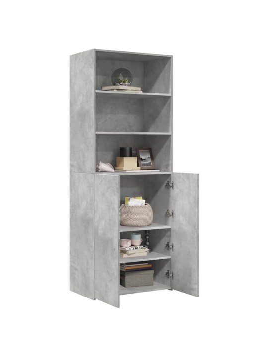 Skříň highboard betonově šedá 70x42,5x185 cm kompozitní dřevo