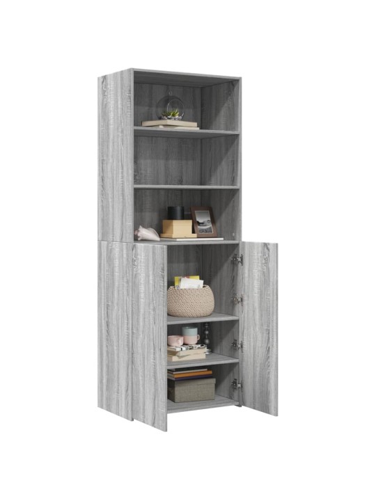 Skříň highboard šedá sonoma 70 x 42,5 x 185 cm kompozitní dřevo