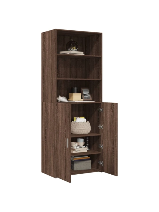 Skříň highboard hnědý dub 70 x 42,5 x 185 cm kompozitní dřevo