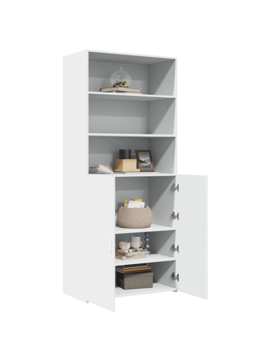 Skříň highboard bílá 80 x 42,5 x 185 cm kompozitní dřevo