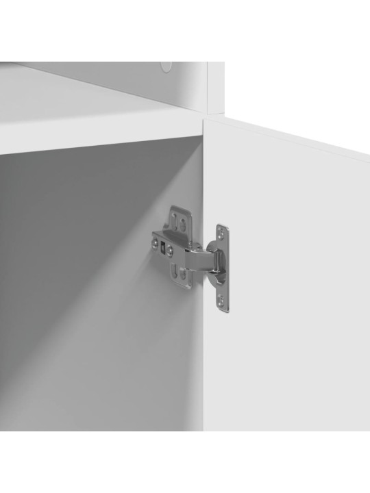 Skříň highboard bílá 80 x 42,5 x 185 cm kompozitní dřevo