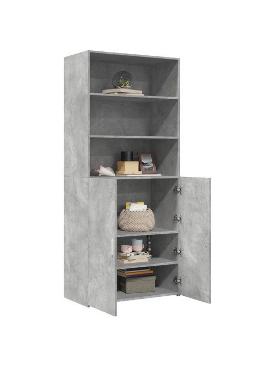 Skříň highboard betonově šedá 80x42,5x185 cm kompozitní dřevo