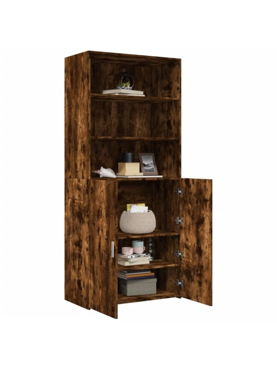 Skříň highboard kouřový dub 80 x 42,5 x 185 cm kompozitní dřevo